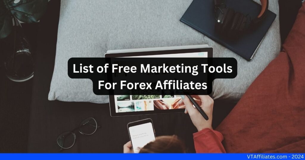 Marketer looking for free tools online representing the list of Free Marketing Tools for Forex Affiliates